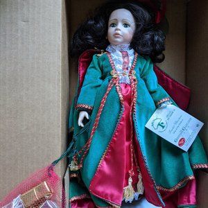 New-in-Box 14.5" Robin Woods Christmas Doll Scarlett Made in USA 1989 Collection